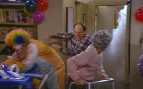 Plantilla de meme George Costanza Fire Escape