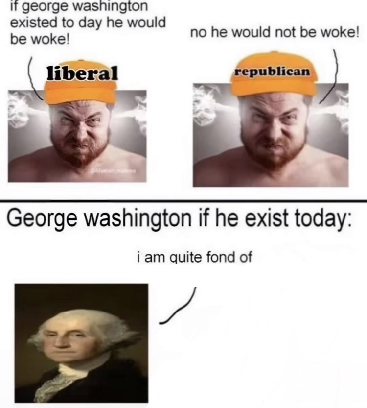 Template meme George Washington quite fond of