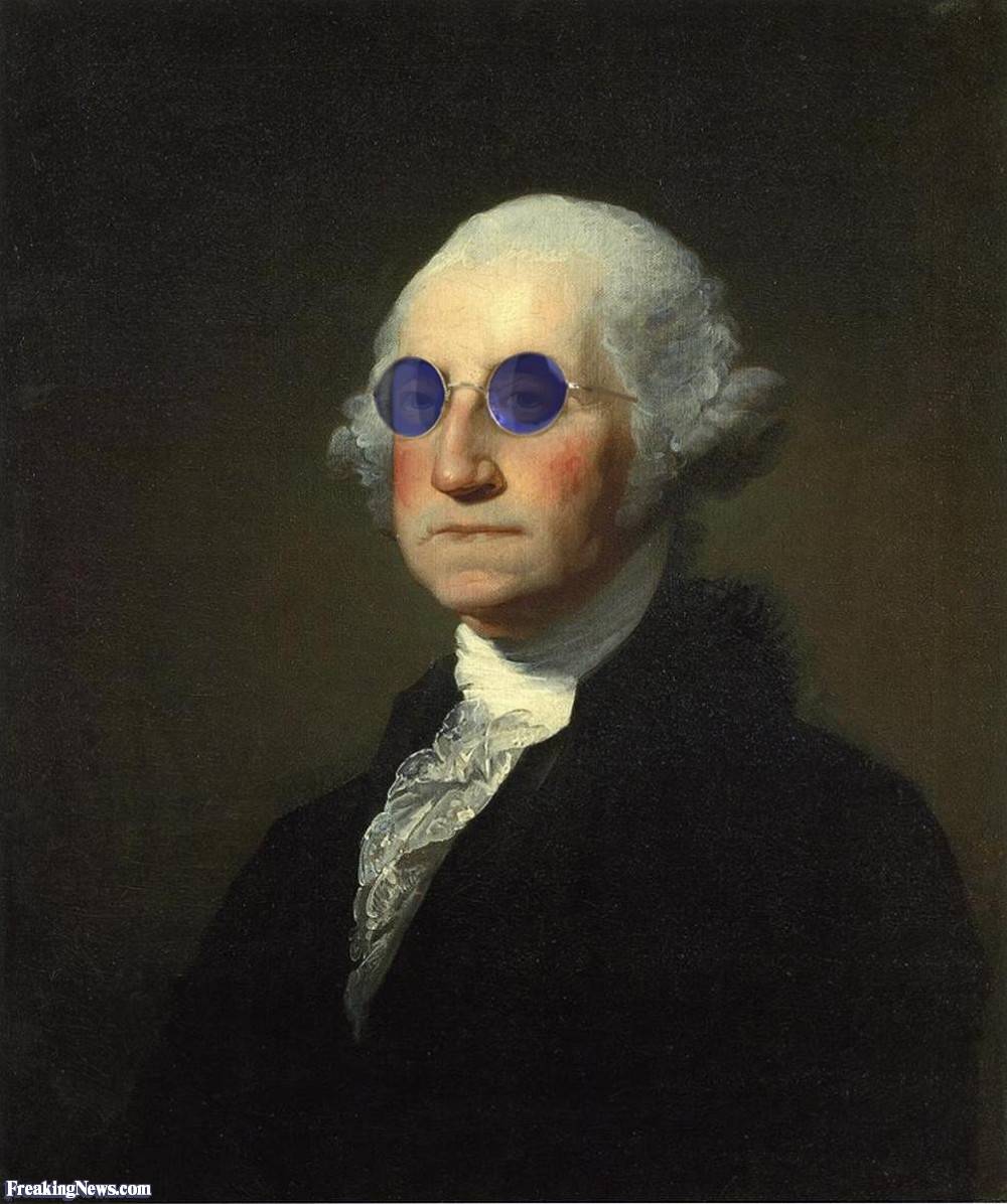 Template meme George Washington sunglasses