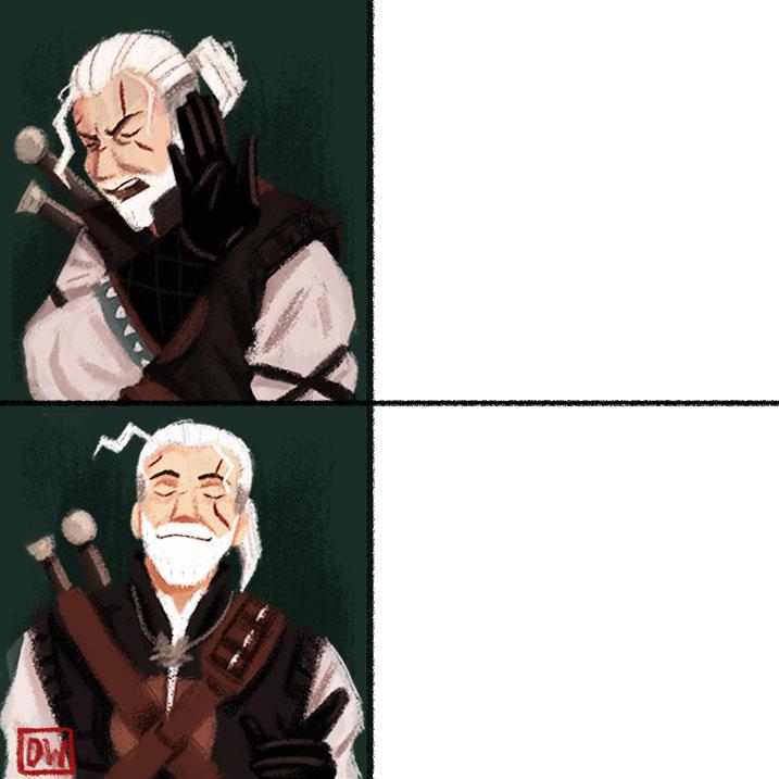 Plantilla de meme Geralt Drake Meme