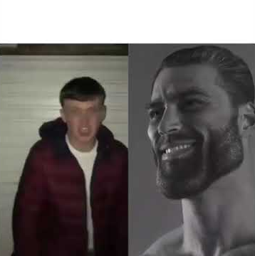 gigachad vs beta meme template