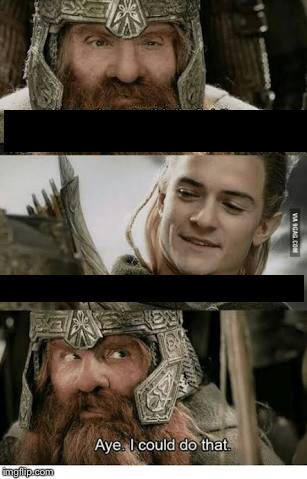 Template meme Gimli and Legolas blank