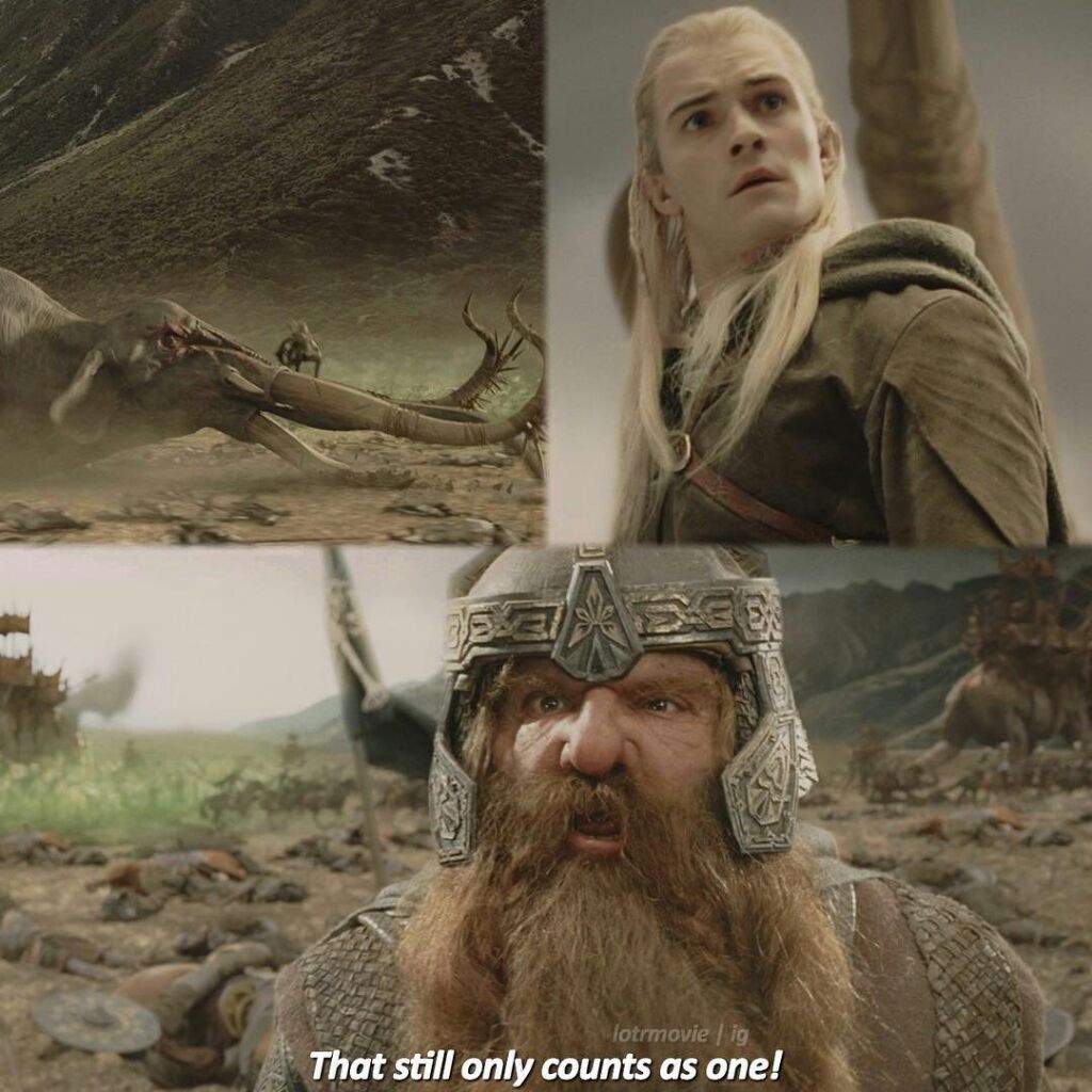 Plantilla de meme Gimli still only counts as one