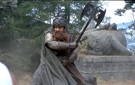 Plantilla de meme Gimli wielding axe