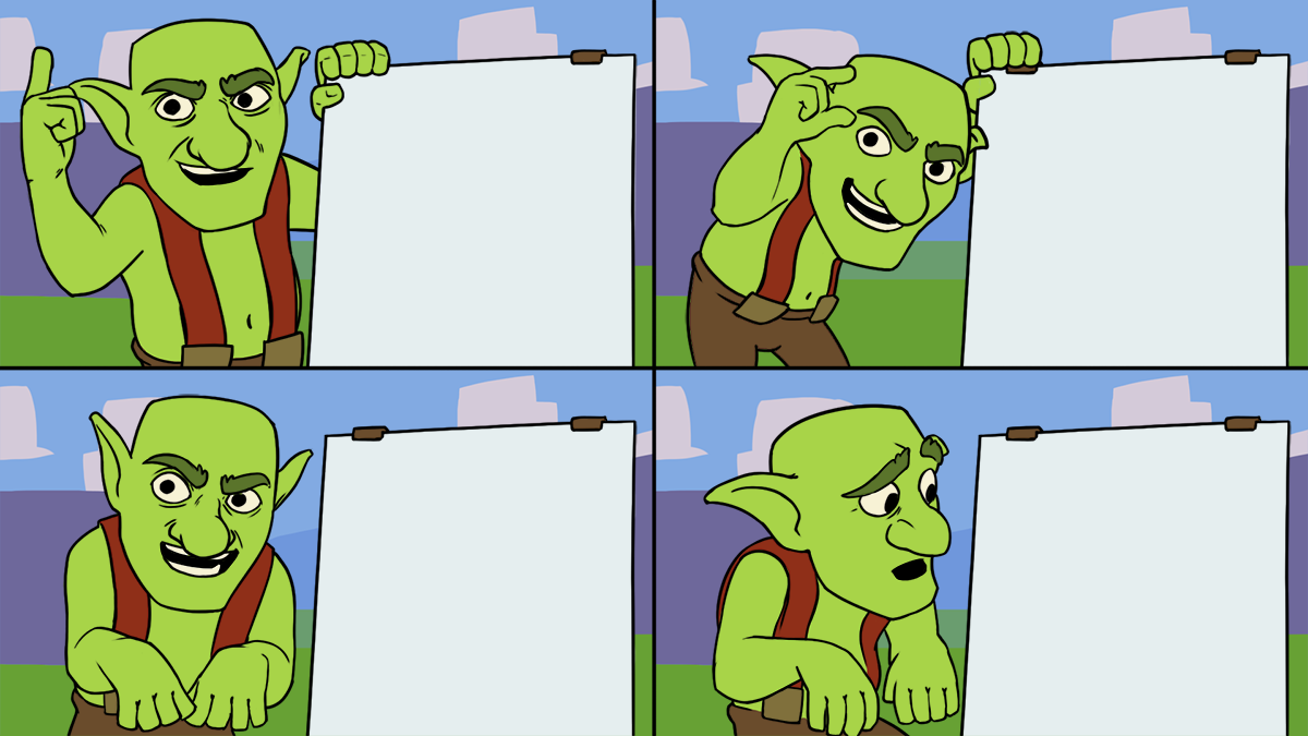 Plantilla de meme Goblin's Plan