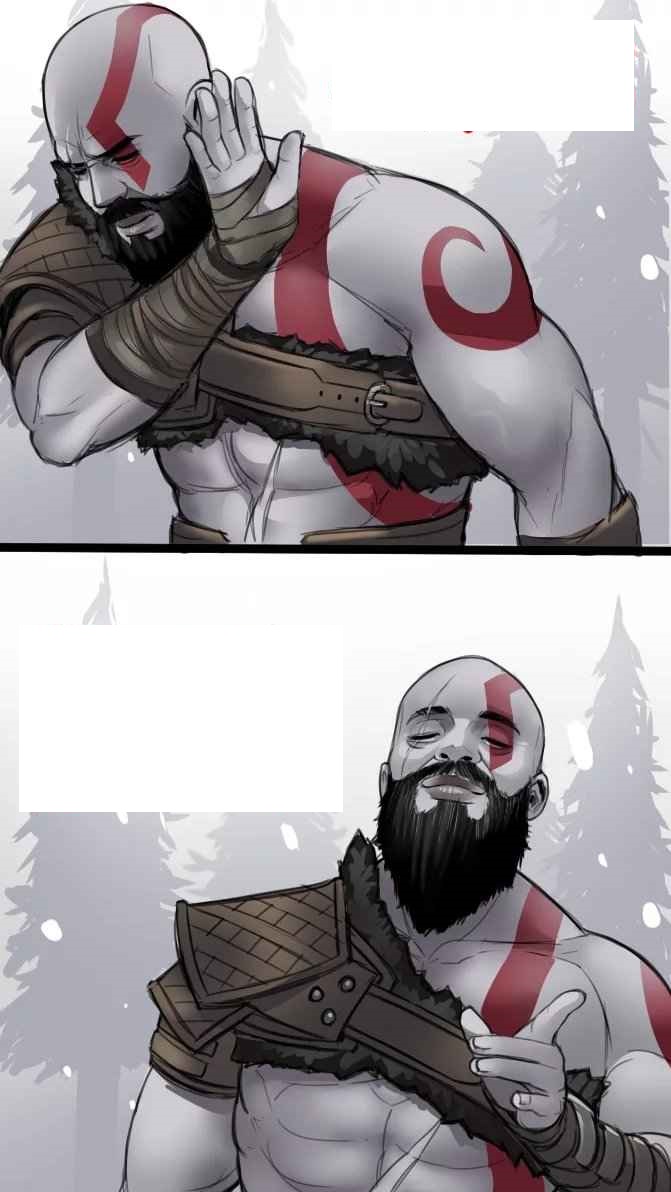 Template meme God of War, Drake