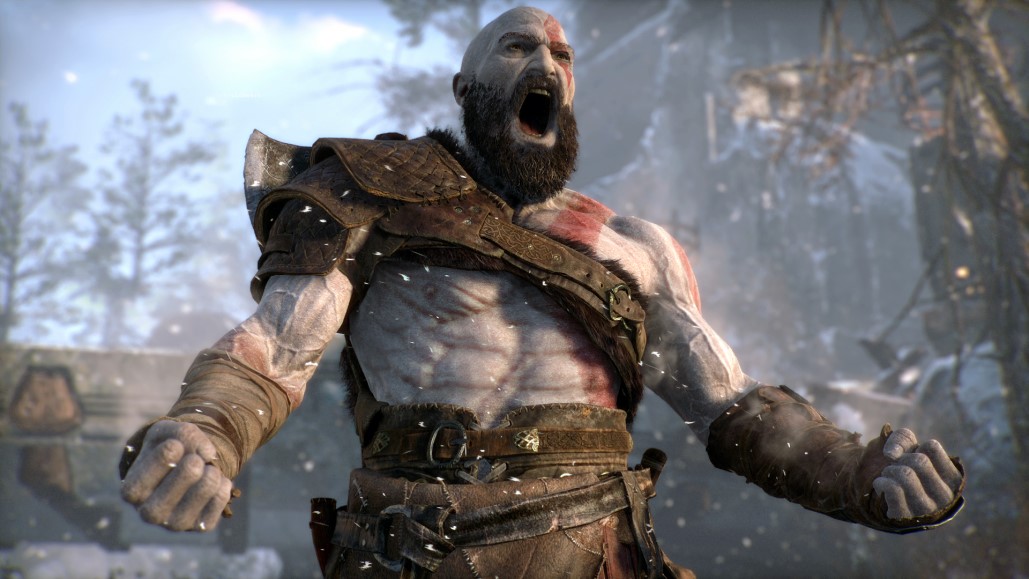 Template meme God of War yell