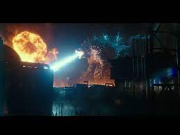 Plantilla de meme Godzilla destroying some building