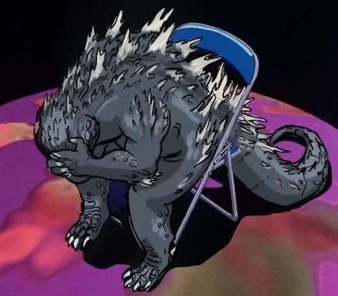 Plantilla de meme Godzilla sit meme of evangelion or smth idk