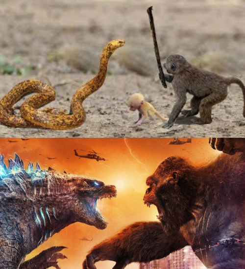 Plantilla de meme Godzilla vs. King Kong
