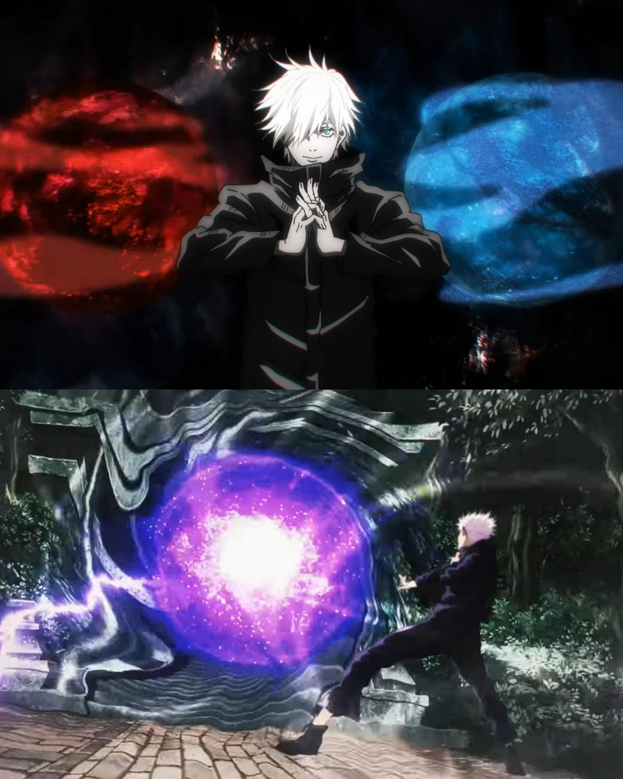 Template meme Gojo Satoru Hollow purple