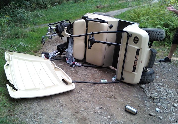 Plantilla de meme Golf cart