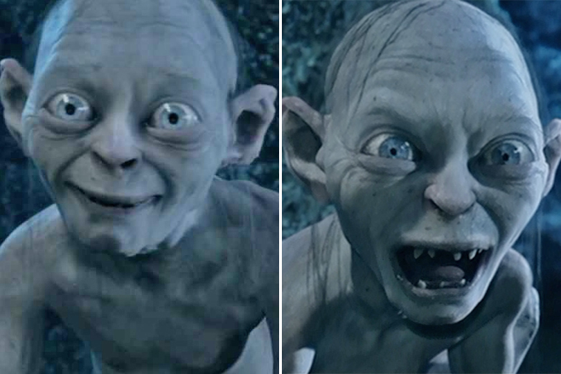 Template meme Gollum good/bad