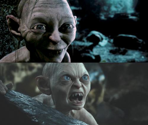 Template meme Gollum schizophrenia