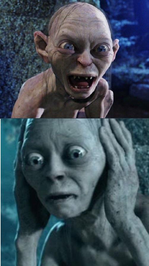 Plantilla de meme Gollum/Smeagol