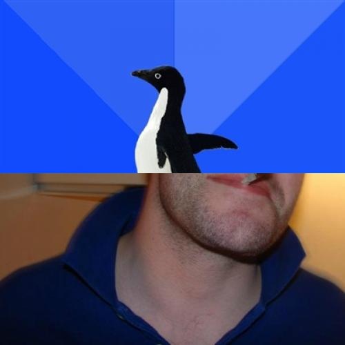 Template meme Good Guy Socially Awkward Penguin
