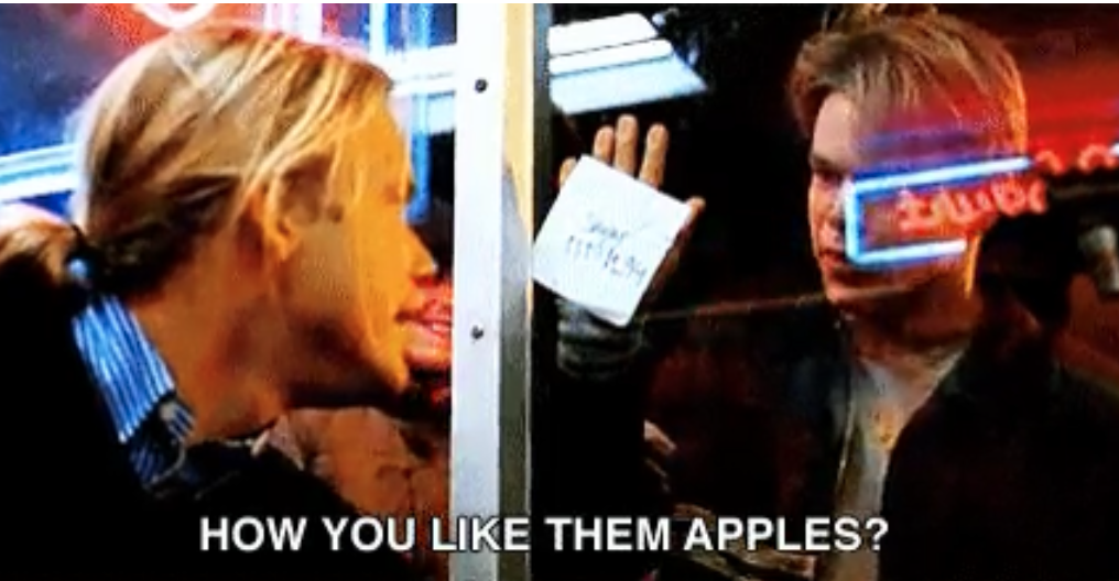 Plantilla de meme good will hunting apples