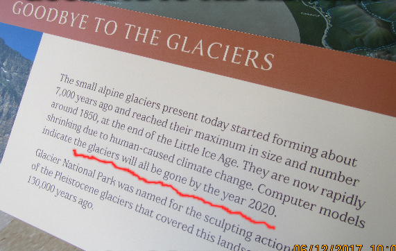 Goodbye Glaciers Sign Gone by 2020 meme template