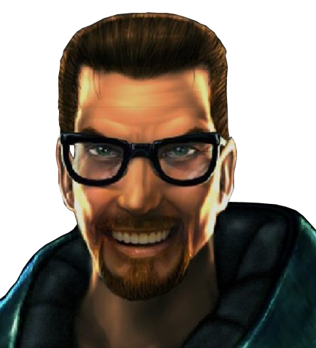 Plantilla de meme gordon freeman smile