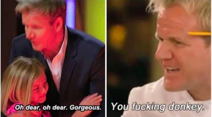 Plantilla de meme Gordon Ramsay kids vs adults