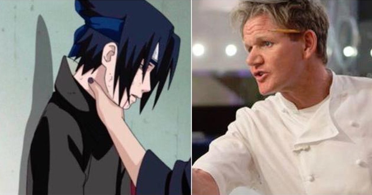 Plantilla de meme Gordon Ramsey Sasuke Choke
