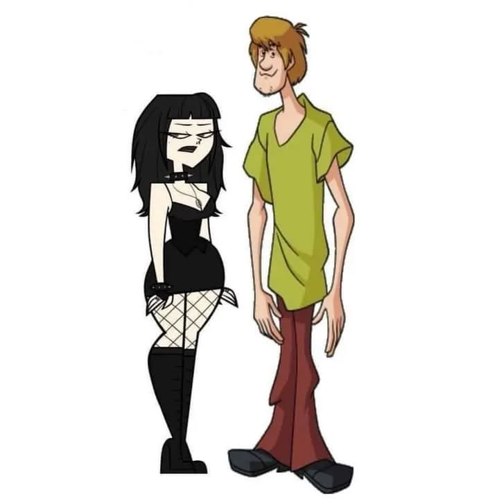 Template meme Goth girl and Shaggy Rogers