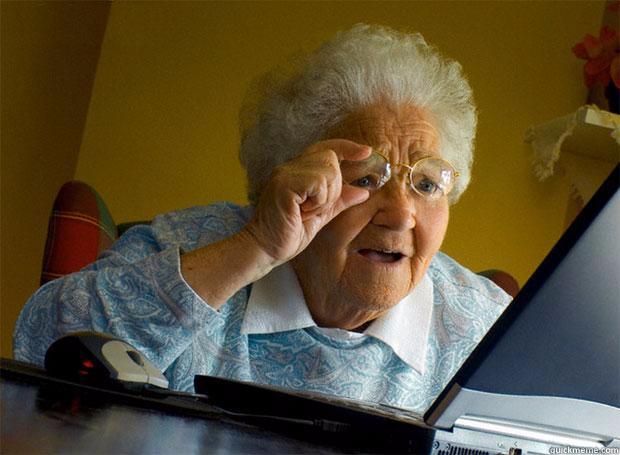 Plantilla de meme Granny Internet