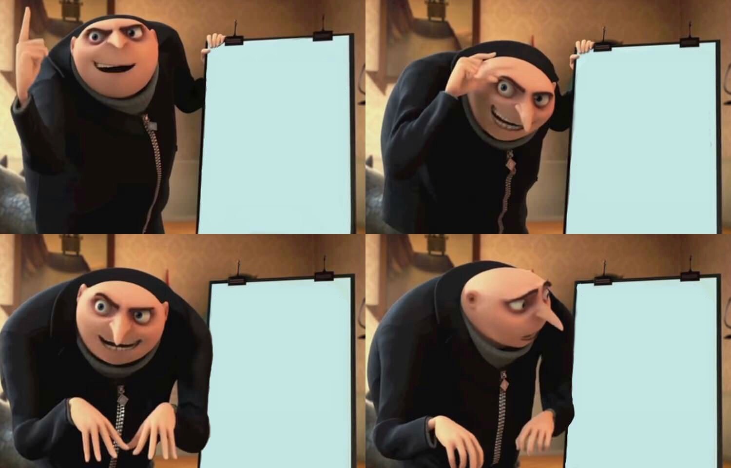 Plantilla de meme Gru Despicable Diabolical Plan