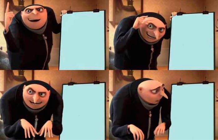 Plantilla de meme Gru's Plan