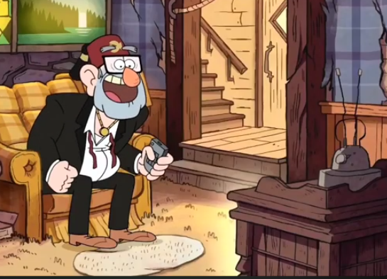 Plantilla de meme grunkle stan likes to watch fighting
