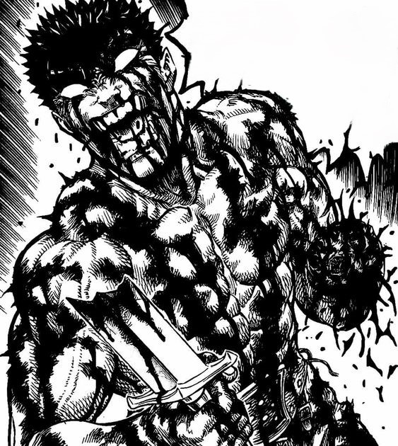 Template meme Guts from Berserk screaming something (blank)
