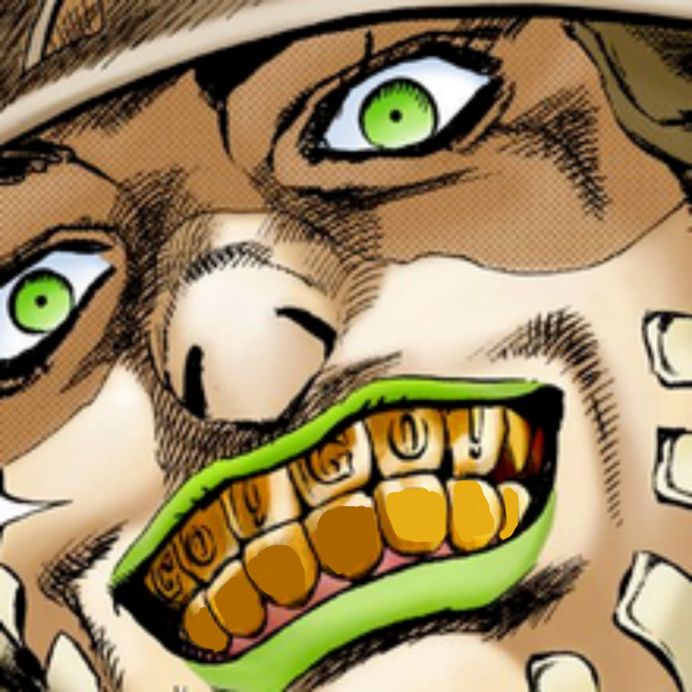 Template meme Gyro Zeppeli Smile Template