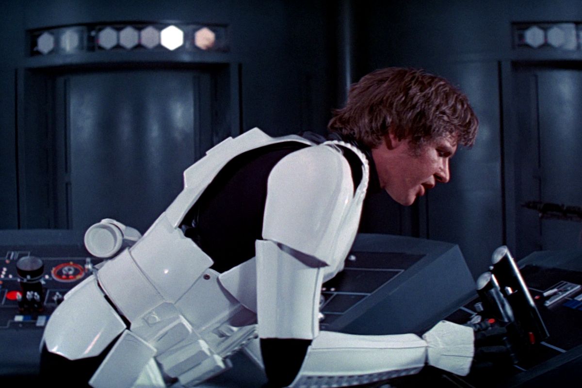Plantilla de meme han solo we're all fine here now