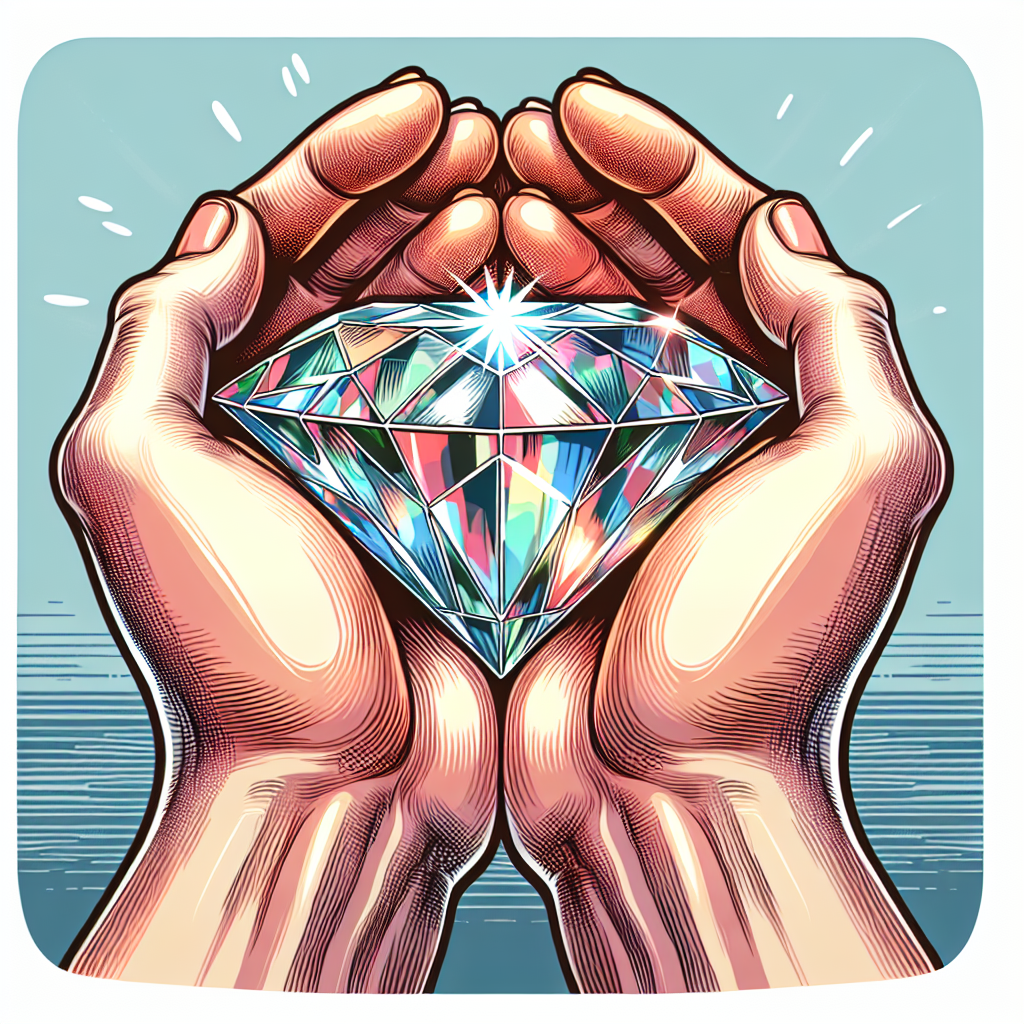 Plantilla de meme hands holding a diamond