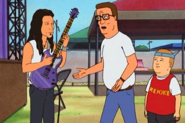 Plantilla de meme Hank Hill Christian Rock