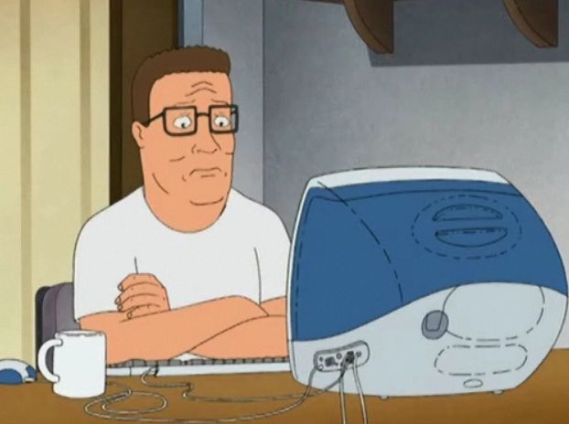Plantilla de meme hank hill computer
