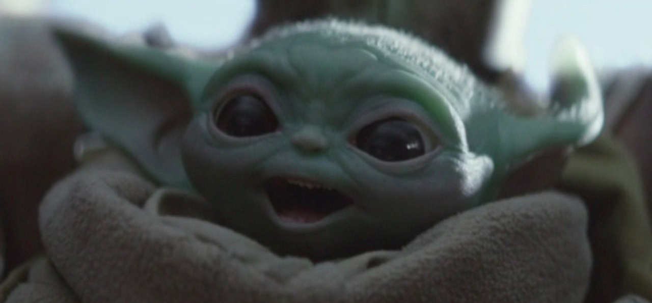 Plantilla de meme Happy Baby Yoda