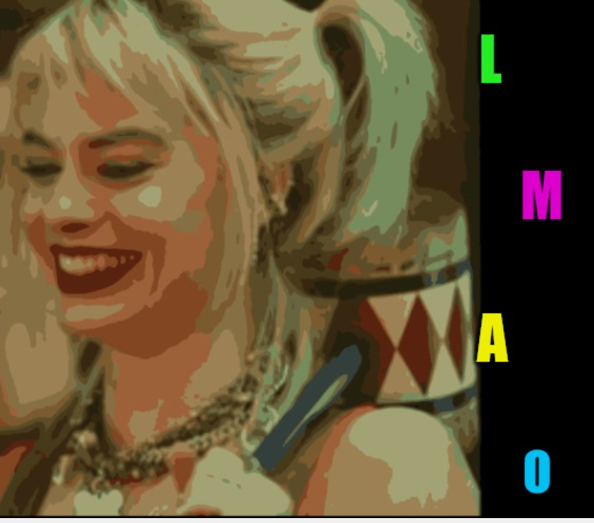 Plantilla de meme Harley Quinn LMAO