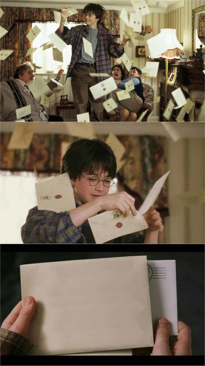 Template meme harry potter hogwarts letter