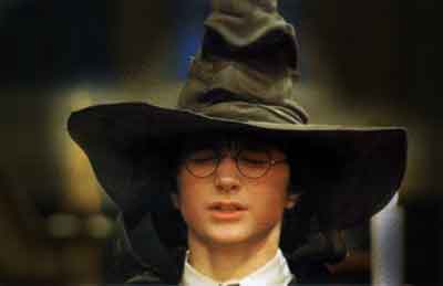 Plantilla de meme Harry Potter sorting hat