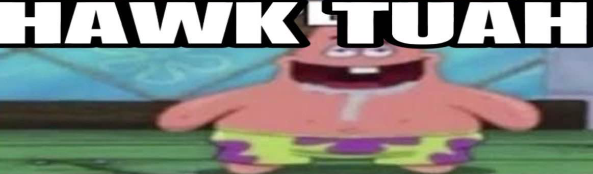 Template meme hawk tuah patrick v2