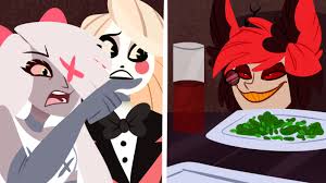 Template meme hazbin hotel cat meme