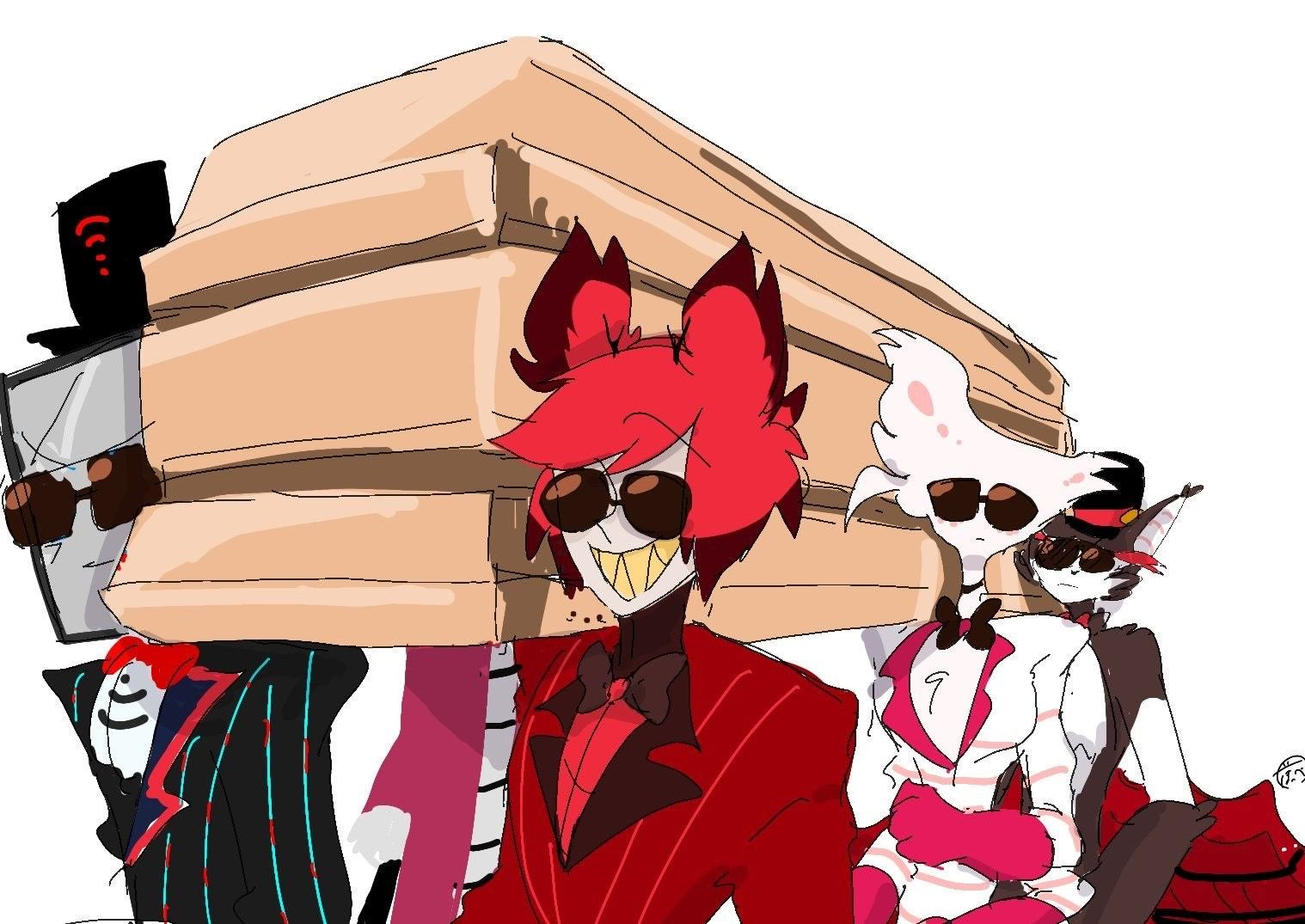 Plantilla de meme Hazbin hotel coffin dance