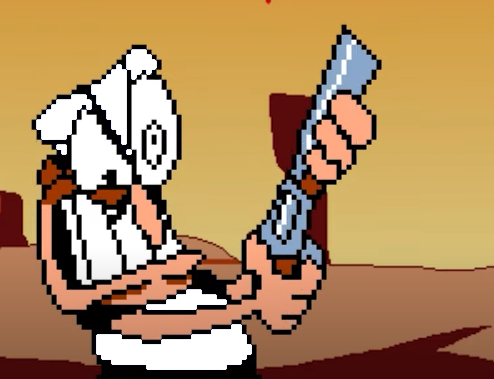 Plantilla de meme he has a GUN