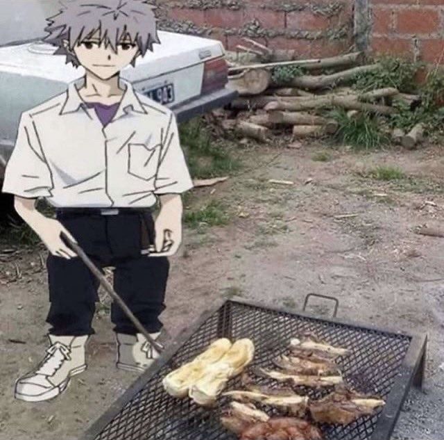 Template meme He is grilling