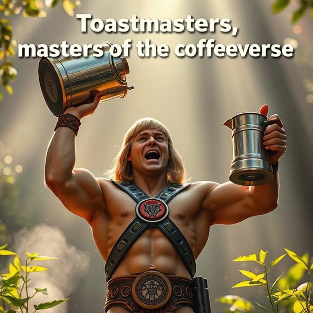 Template meme He-Man, Master of the Coffeeverse
