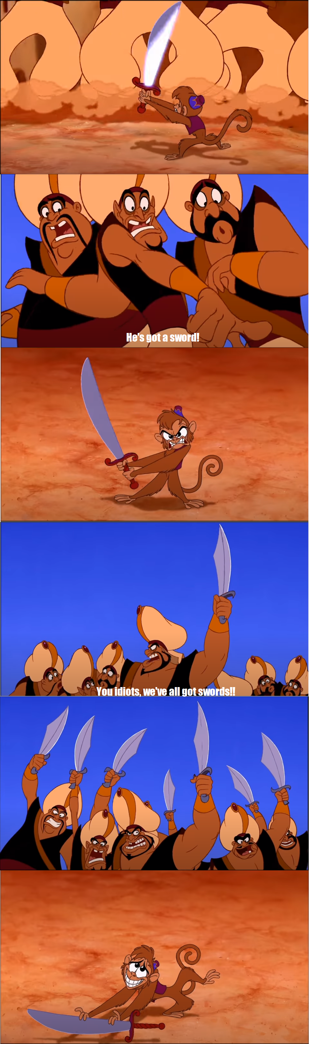 Plantilla de meme He's got a sword!