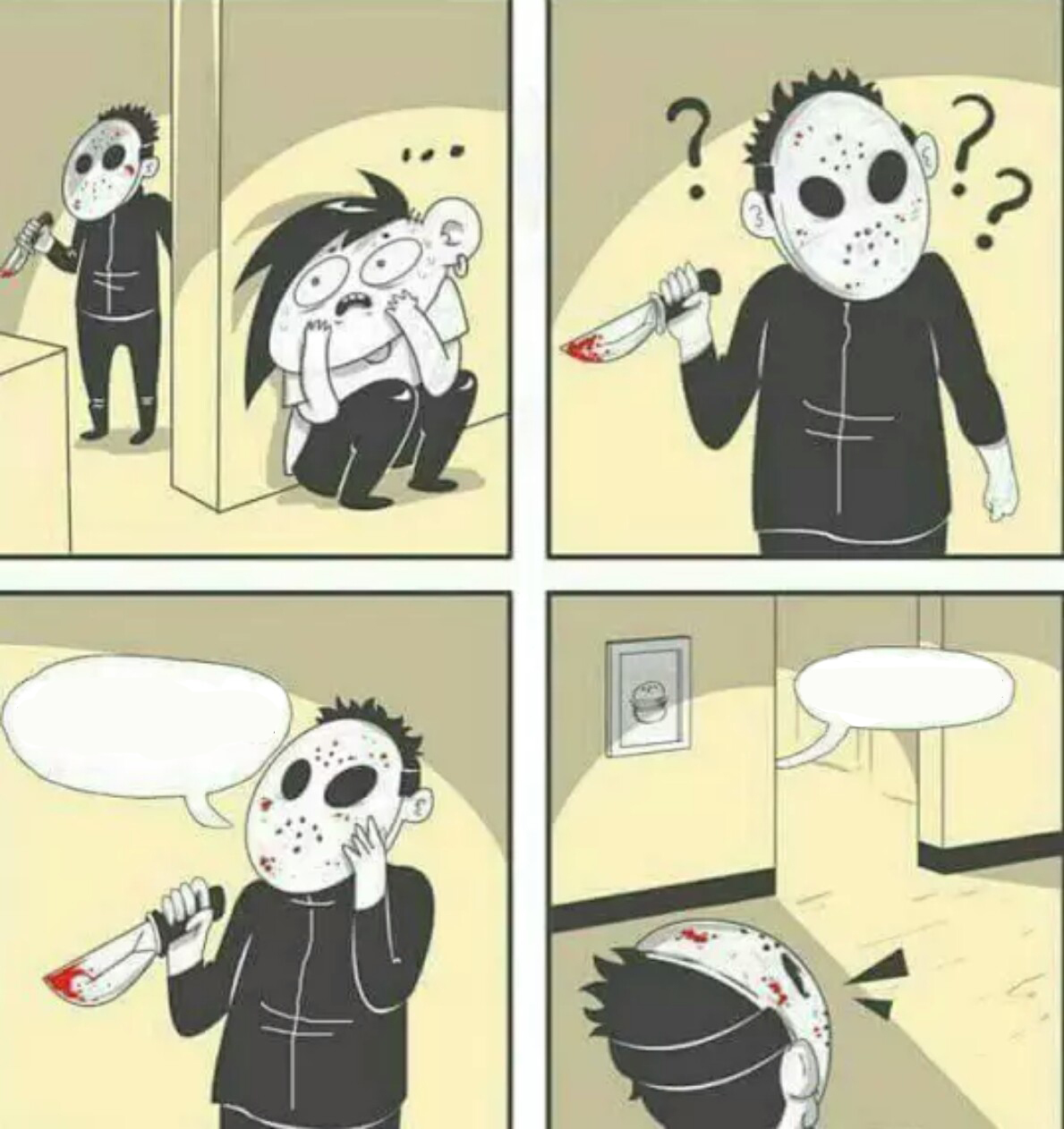 Template meme Hiding from serial killer