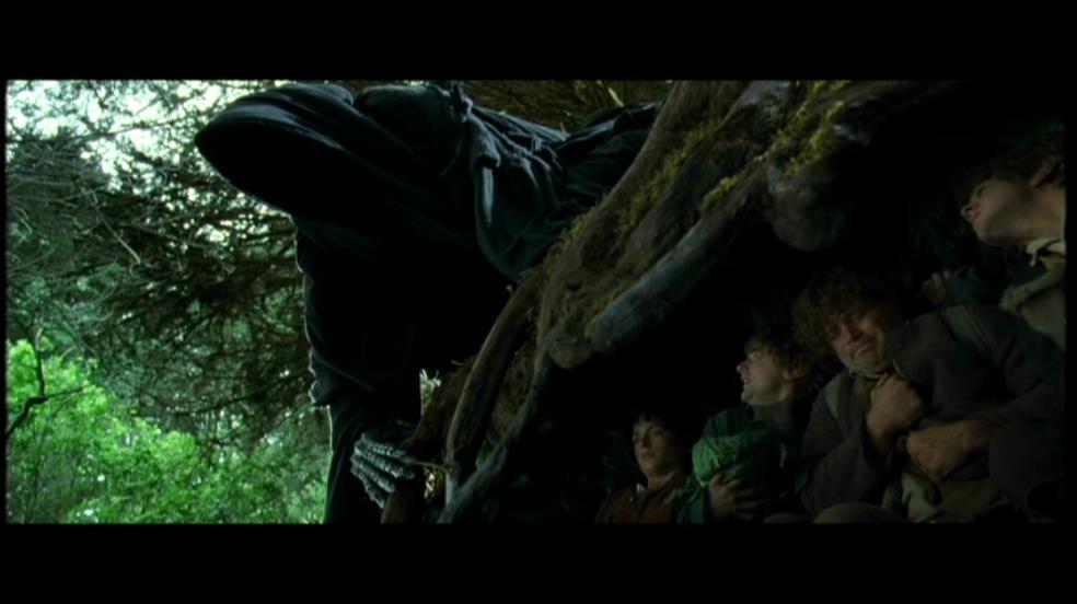 Plantilla de meme Hobbits hide from nazgul