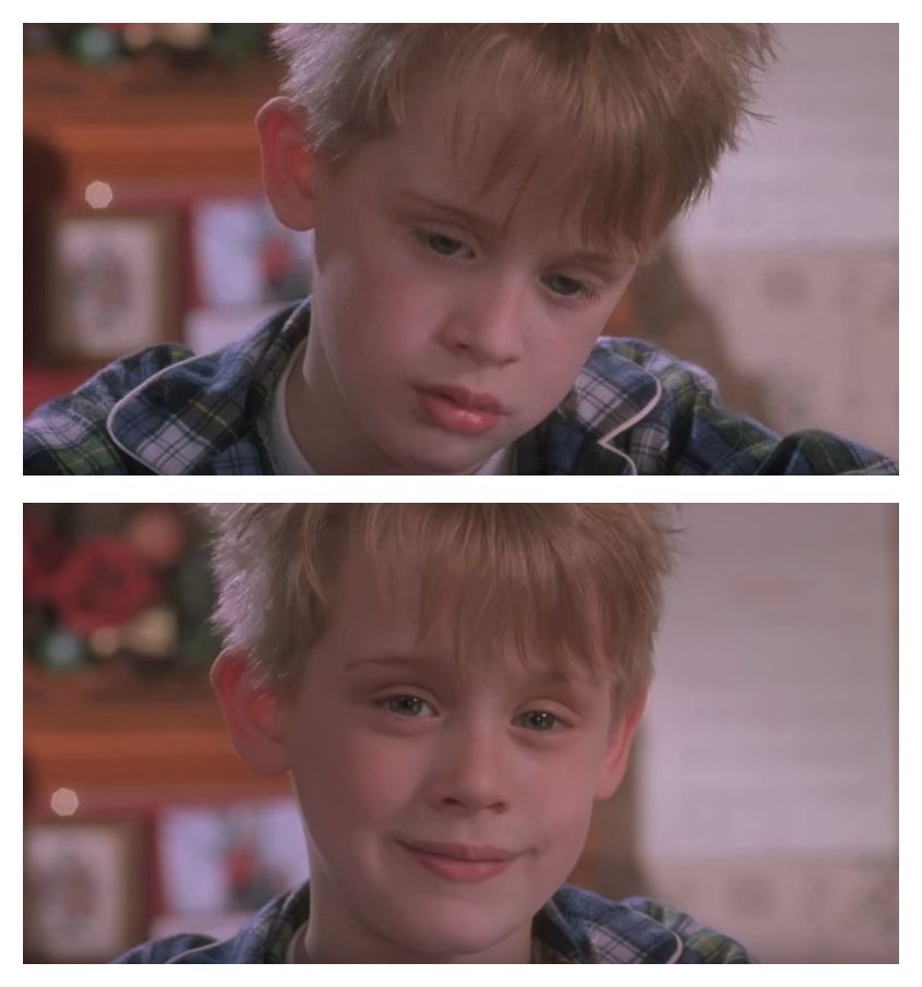 Plantilla de meme Home Alone Sudden Realization
